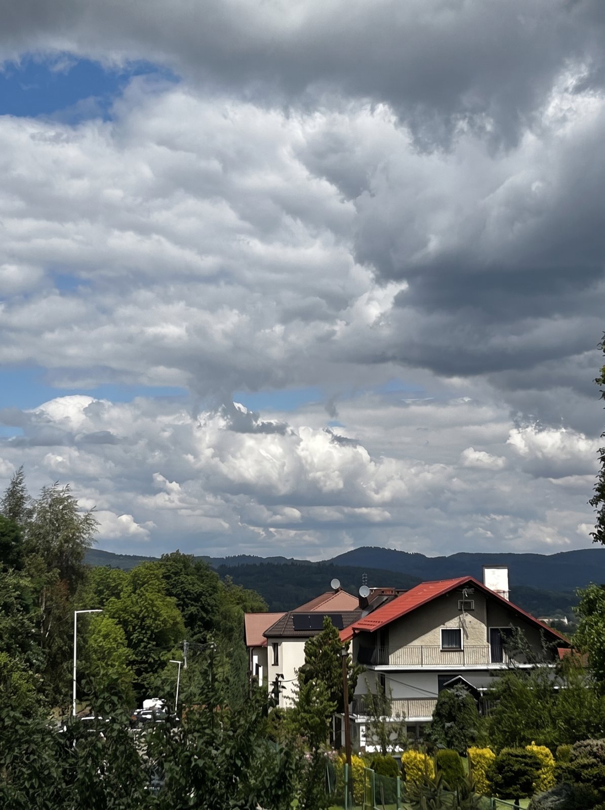 Widok z balkonu na Sudety
